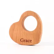 Heart Wooden Toy Rattle