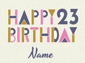 Birthday - Design 4 with Age - Yard Sign