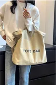 . MINIMALIST LARGE CAPACITY CANVAS SHOULDER TOTE BAG
