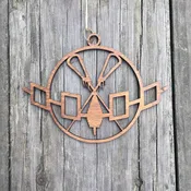 Crossed Lacrosse Sticks with Curved Hiawatha Belt — Tuscarora WoodWorks