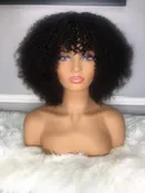 14" Afro Kinky Curly 13x6 frontal wig, 180 density