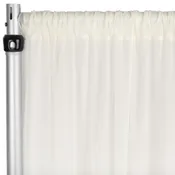 Chiffon Curtain Drape 14ft H x 118″ W Panel – Ivory
