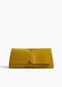 Audrey Clutch in Golden Olive Haircalf