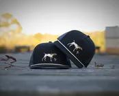 American Fetcher Pointer 5 Panel Trucker Hat All Black Rope