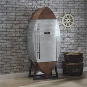 Brancaster - Wine Cooler - Retro Brown Top Grain Leather & Aluminum