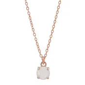 10k Round Prong Opal Necklace