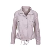 Be Cool Women's Cropped Utility Safari Zip Jacket