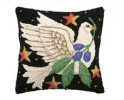Holiday Dove Christmas Pillow