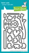 Backyard bird feeder die set by Lawn Fawn