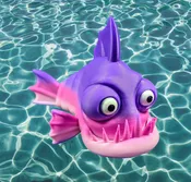 2 Articulate Cartoon Fish Toy. Movable 3D Printed Fishes.3D Printed Figurines. Monster 3D Figurines. Olgas Treasures Shop — Olgas Treasures