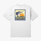 Aftco Men's Greetings SS Sun Protection Shirt in Athletic Heather