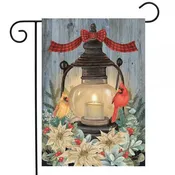 Warm Winter Candle Garden Flag