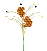 30" Yellow Honey Comb Spray 2 Stems 62925YW