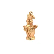 14kt. Solid 14kt. Yellow Gold Snowman Charm/Pendant — Multipearl