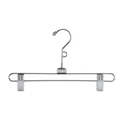 12 inch Chrome Metal Skirt and Pants Hangers Case of 100