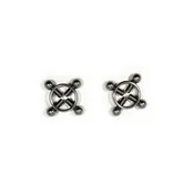 Fetish Pleasure Play Nipple Clamp Cross Shaped - Silver