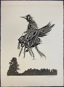 Murray Tinkelman Signed Limited Edition Etching Beasties, 1970 (Flea by Knight)