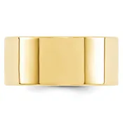 10k Yellow Gold Comfort Fit Wedding Band, 10mm, Size 13.5