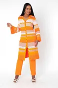 Chevron Knit Dress & Pant Set - 51013