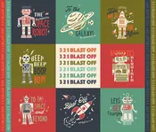 321 Blast Off by Moda Fabrics 36" - 9 BLOCK BLAST OFF PANEL