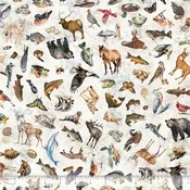 2026 Mid Atlantic Shop Hop 2026 Wildlife Animals Cream 2600-32142-E