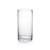 Clear Cylinder Glass Vase, 8-Inch