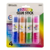 0.28 oz (8g) 4 Washable Colored Glue Stick