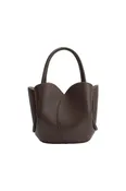 The Tulip Top Handle Bag - Chocolate