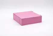 10″x10″x3″ Lock Corner Pink Bakery Box, 1 Piece