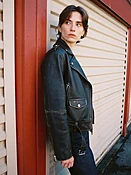 Greta Biker Leather Jacket Black
