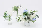 Garden Blue + White Mixed Vessel Centerpiece