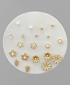 10 Pair Earrings in Flowers