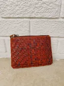 American Darling Woven Leather Coin Wallet