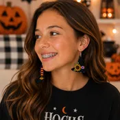 FSL Earrings: Witch Hat and Boots (Downloadable Machine Embroidery Pattern)