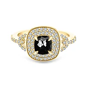 Adele Black Diamond Ring