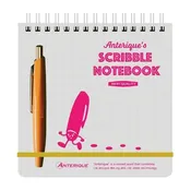 Anterique Pocket Scribble Note Set with Mini Pen, Grey