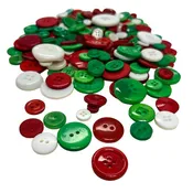 500-700 Pcs Christmas Color Assorted Sizes Round Resin Buttons for Crafts Sewing (Christmas)