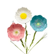 6" Flower Market Snack Plate - Assorted by style 1 at random