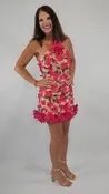 3D Floral Feather Dress