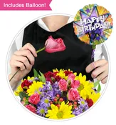 Birthday Bundle - Florist Choice with Birthday Balloon