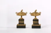 19th Century French Gilt Bronze and Marble Decorative Urns – A Pair — LA MAISON SUPREME
