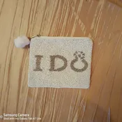 Beaded I DO coin purse or mini pouch