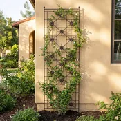 H Potter Delaney Freestanding Trellis – 69" Tall Charcoal Brown - Iron Garden Screen