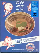 1975 New York Mets Program And Scorecard