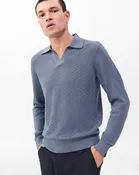 Charles Johnny Collar Wool Polo
