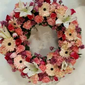 Funeral Wreath Mixed pastel cfsw1