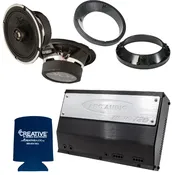 ARC Audio Moto 720.4 Amplifier & A Pair Moto602V2 6.5" Speakers With Adapter Rings Compatible With Harley
