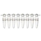 0.2mL 12-Strip Tubes, with Separate 12-Strip clear Dome caps, Natural