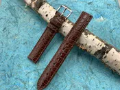 Brown Hadley Roma Genuine Matte Alligator USA Made Strap 14mm X 14mm
