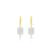 10kt Yellow Gold Chalcedony Earrings